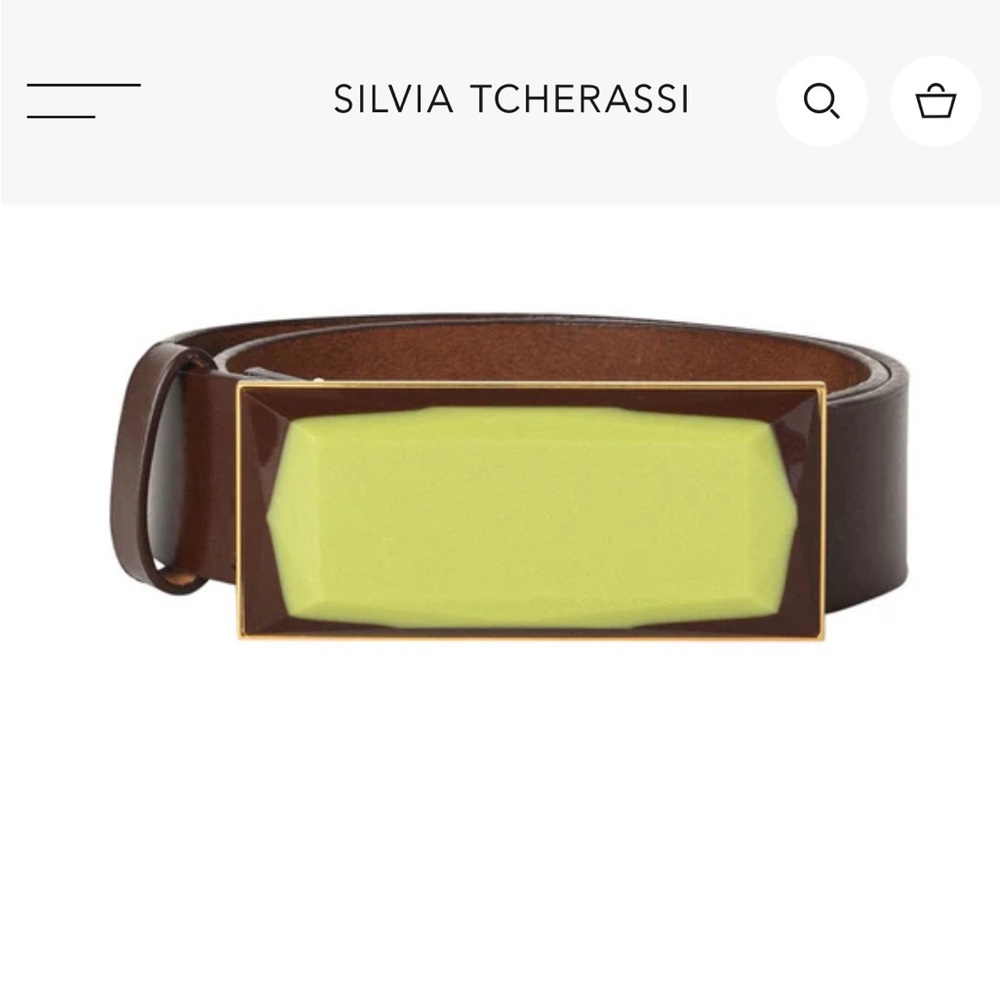 Silvia Tcherassi- SMALL- Italian Leather Resin Belt